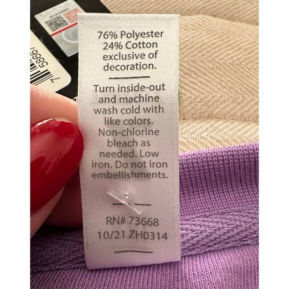 TCU Horned Frogs Women’s Lavender Sport Crew Sweatshirt - XXL - Picture 6 of 8